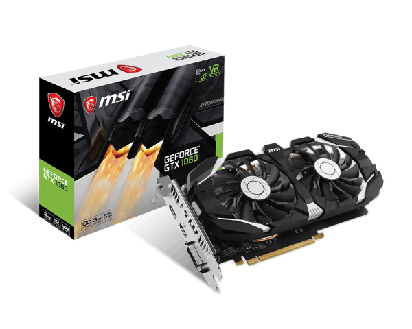 VGA MSI Nvidia&#174; GeForce&#174; GTX 1060 3GT GDDR5 OCV2 (GTX 1060 3GT OCV2) _1118KT